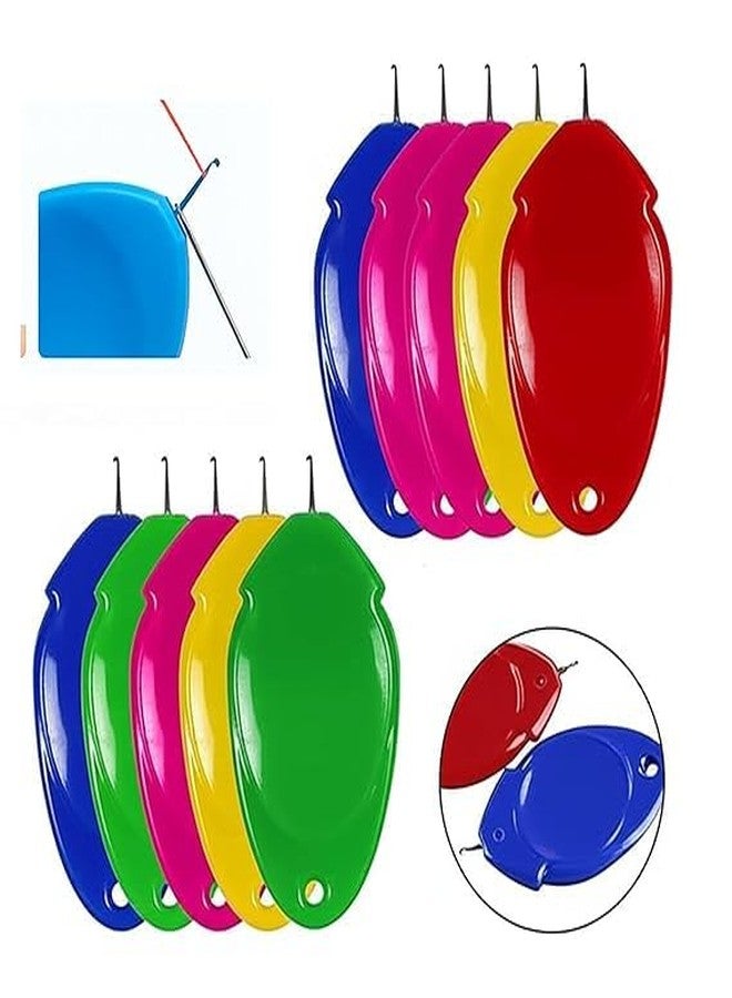 LECRAFT Needle Threader Set, 10 Colourful Threading Tools for Sewing, Easy-to-Use - Image 1